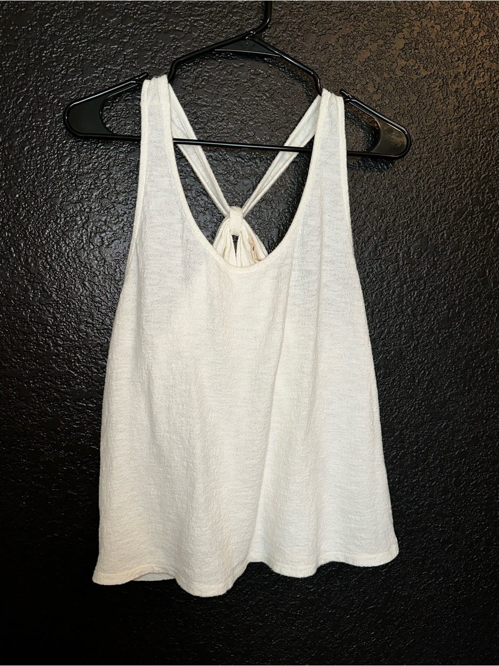 Madewell Cream 100% Cotton Lightweight Knotted Racerback Beachy Summer Tank